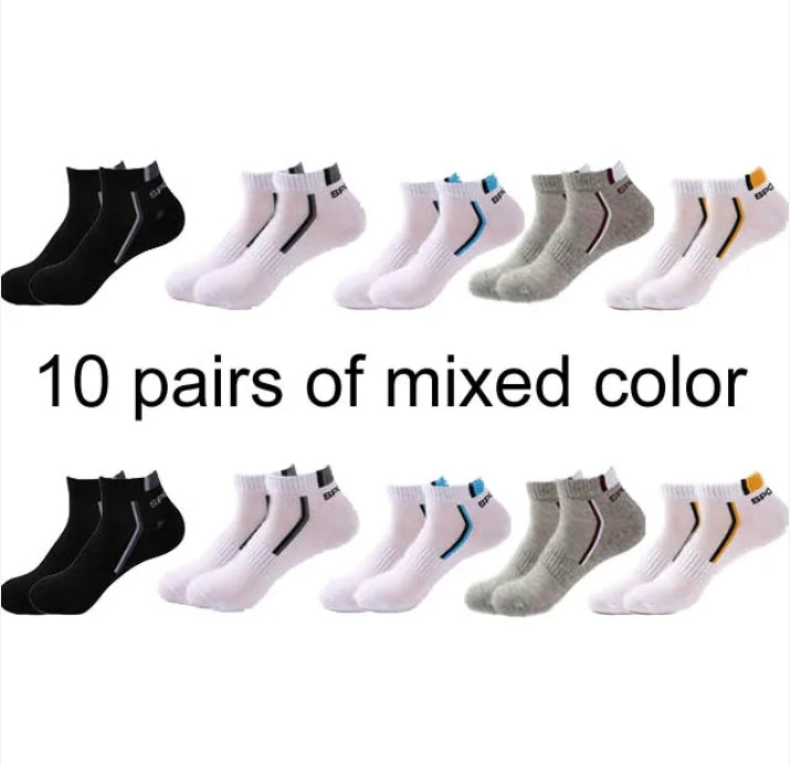 Men's Cotton No-Show Socks (Multi-Pack)