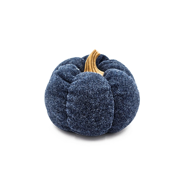 Blue Fabric Pumpkins (Set of 3)