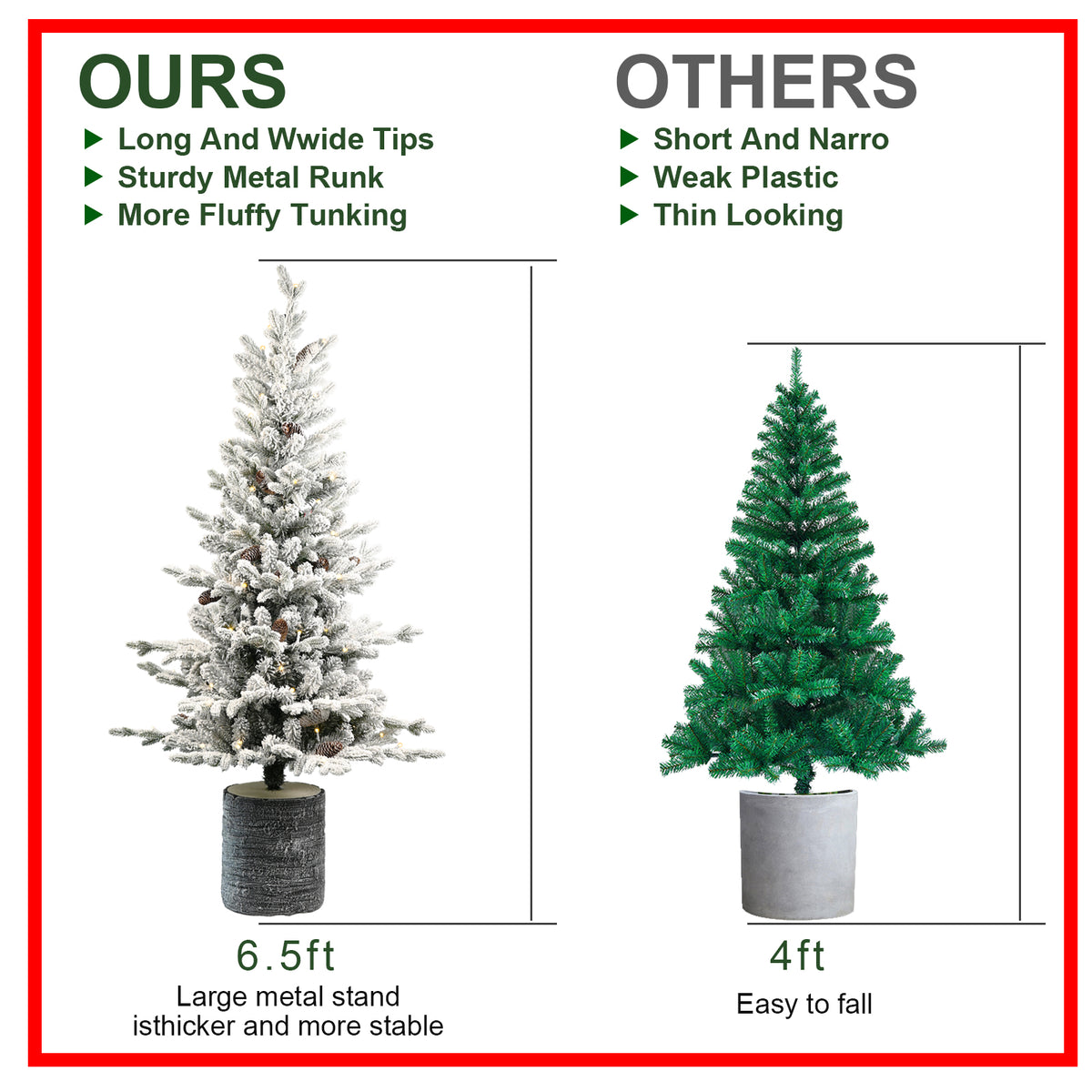 Tabletop Flocked Christmas Tree
