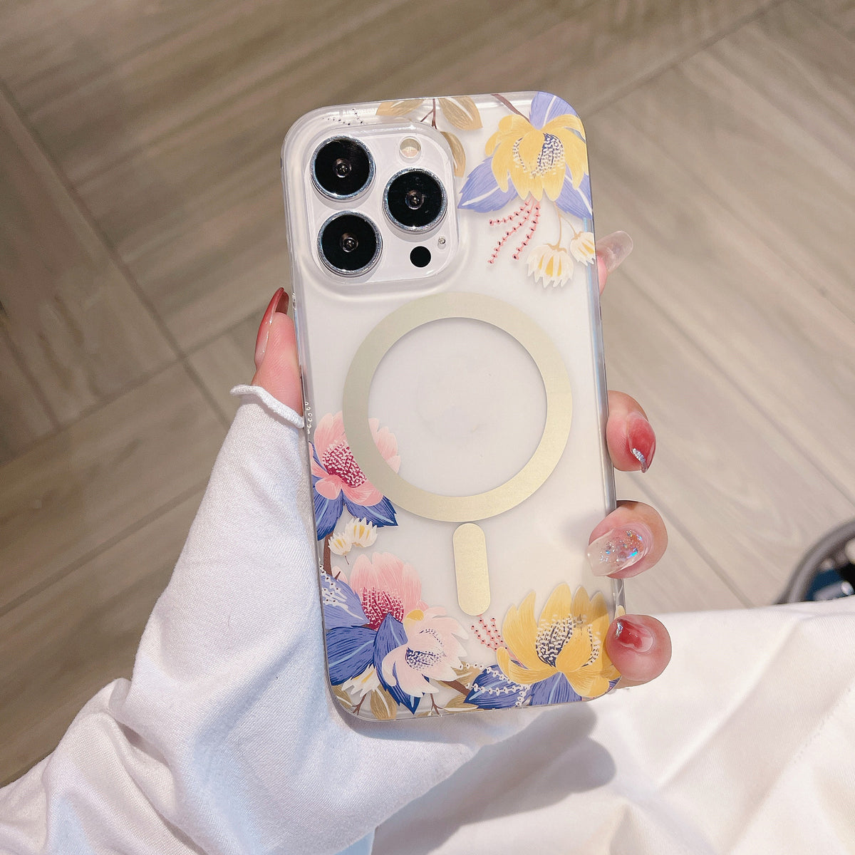 Frosted Flower Magnetic Case