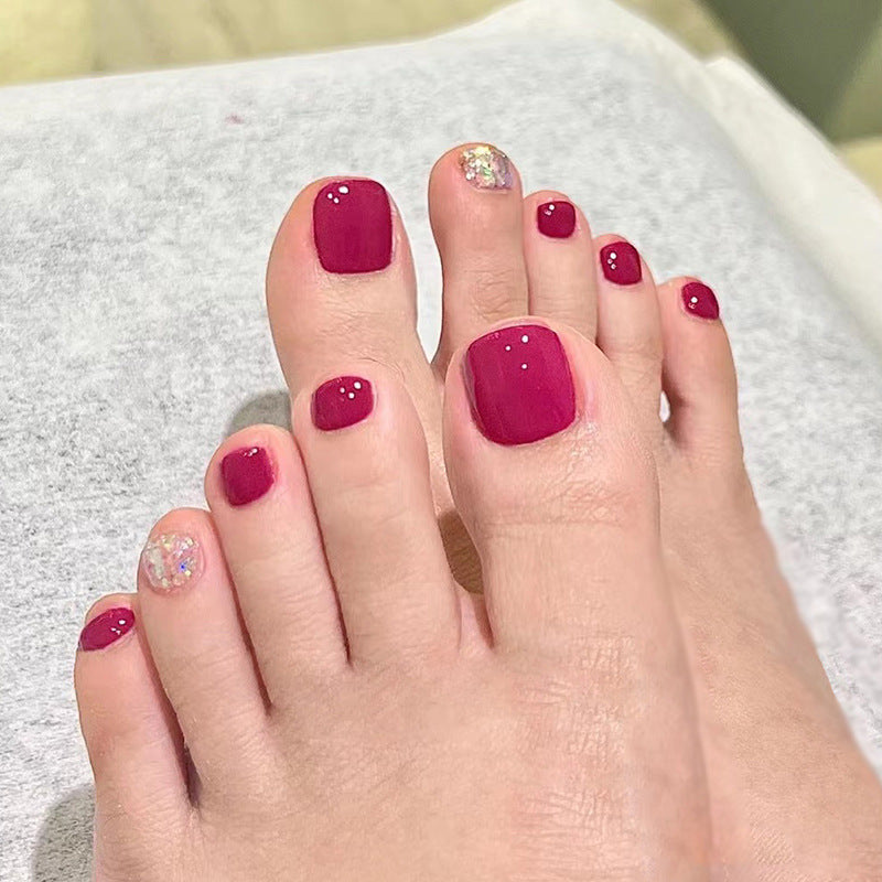 Glitter Press-On Toenails