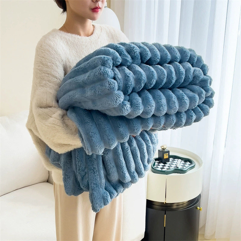 Bubble Faux Fur Throw Blanket