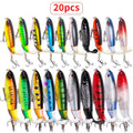 20-Piece Topwater Popper Lure Set