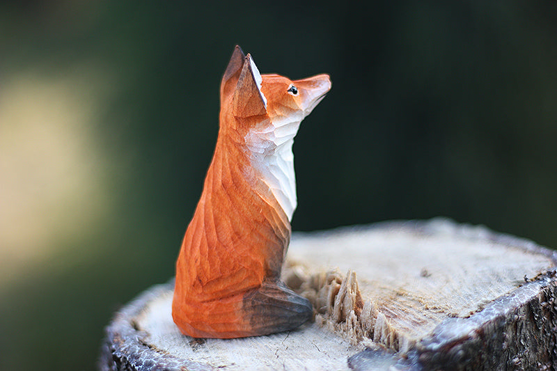 Hand-Carved Wooden Animal Figurine