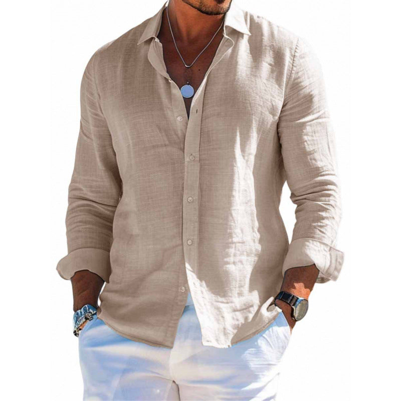 Men's Relaxed-Fit Button-Up Shirt